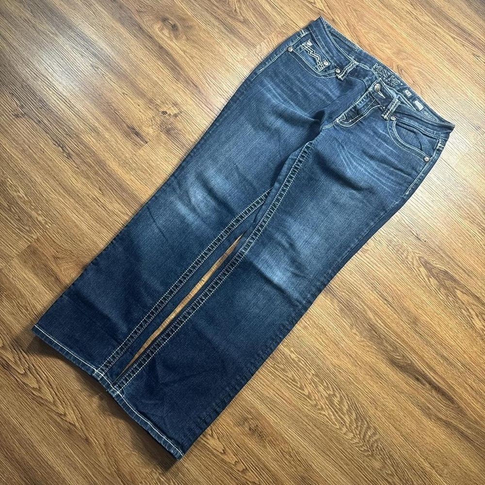 Miss Me Women's Straight Leg Jeans - Dark Blue